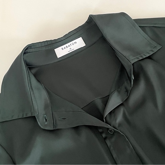 Aritzia Babaton Amory Satin Belted Shirt Dress - Picture 5 of 10